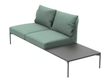 BLOOM 1231 DX/SX - Modular fabric bench with back by Et al. - view 2